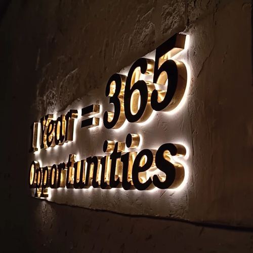 Golden S.s Backlit Letter